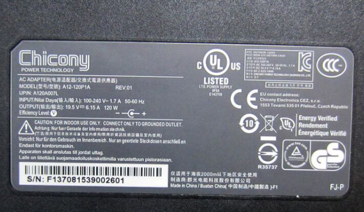 120W MSI PRO 20EX 8GL-20EXTSMSI GS65 Stealth 8SG-048AU AC Adapter